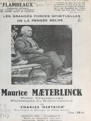 cover image of Maurice Mæterlinck